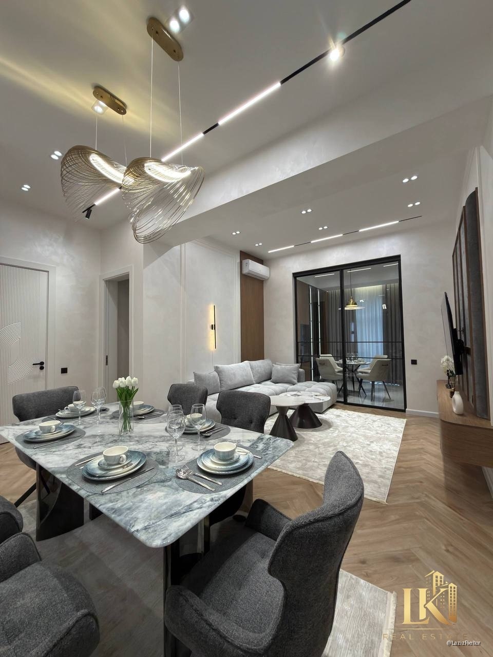 #909 3-комнатная квартира в новостройке, Мирабадский район, 83 м², дизайнерский ремонт, с мебелью и техникой